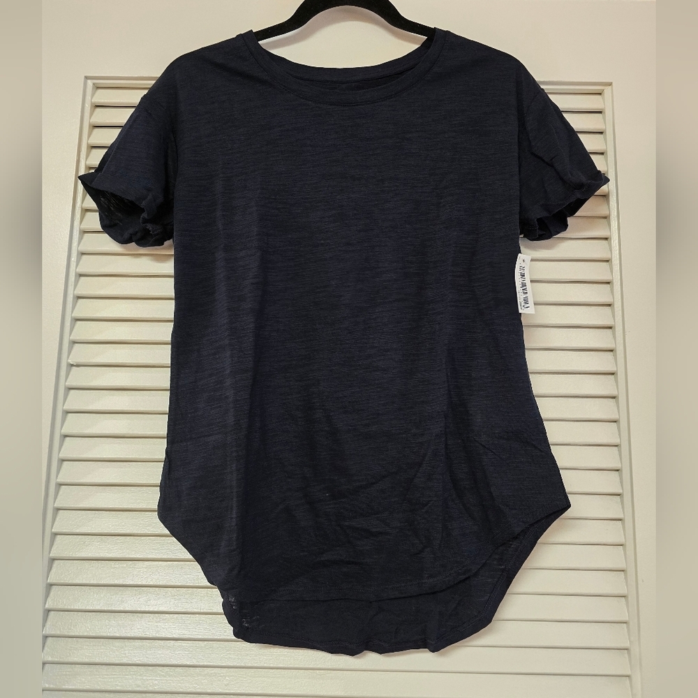 Daily Ritual - (NWT) Black 100% Cotton Lightweight Casual Short-Sleeve Top